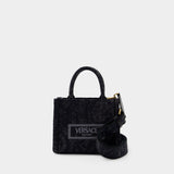 Sac À Bandoulière Xs Athena - Versace - Cuir - Noir