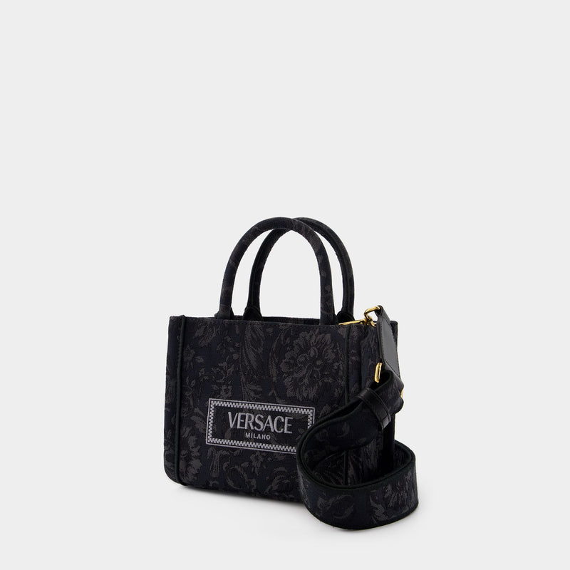 Sac À Bandoulière Xs Athena - Versace - Cuir - Noir