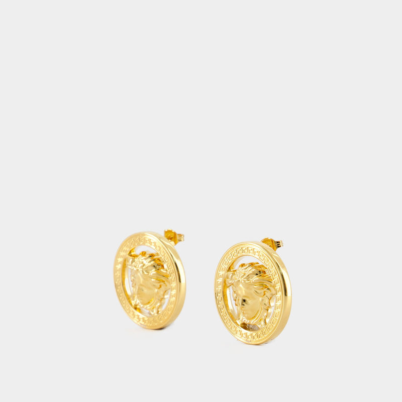 Boucles D'oreilles Medusa 95 - Versace - Métal - Doré