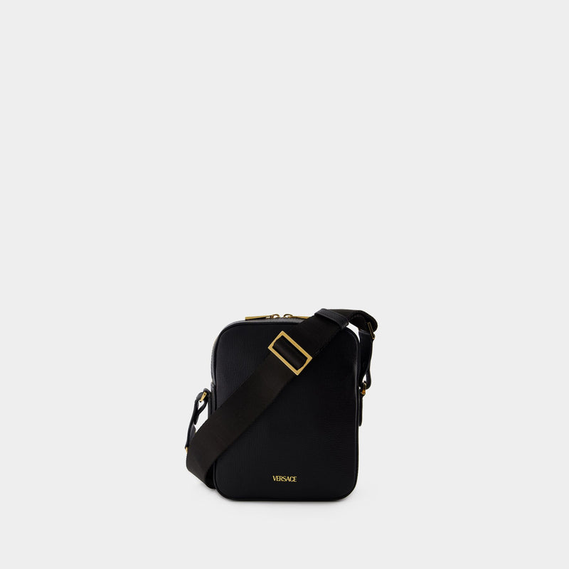 Sac À Bandoulière Medusa Biggie - Versace - Cuir - Noir