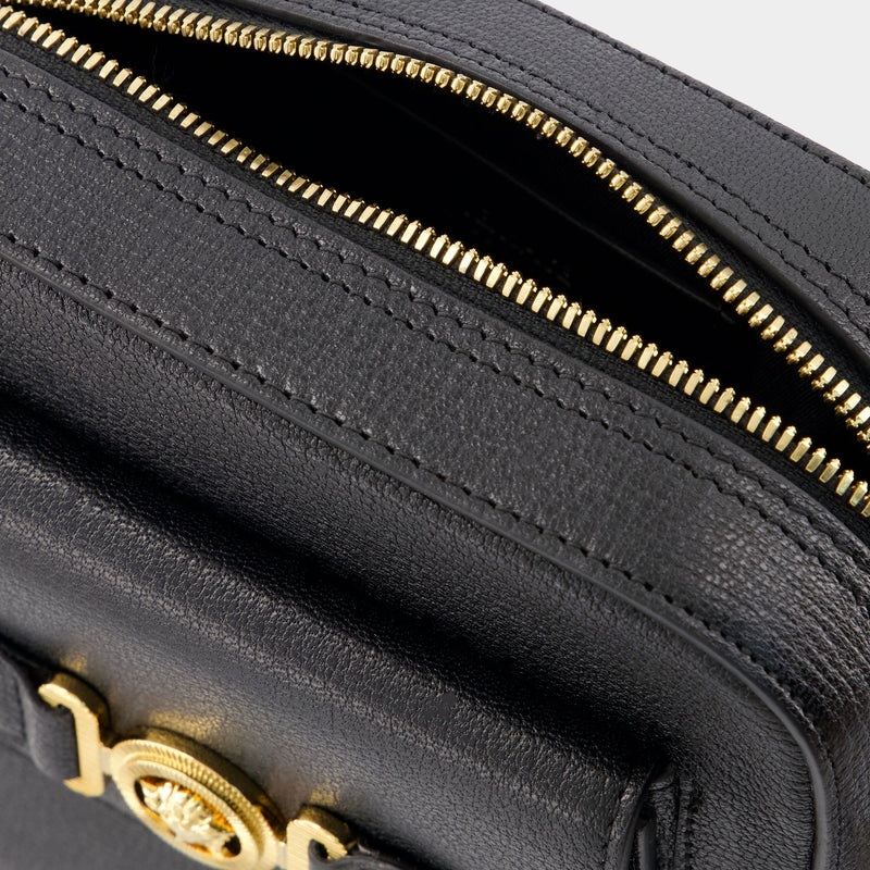 Sac À Bandoulière Medusa Biggie - Versace - Cuir - Noir