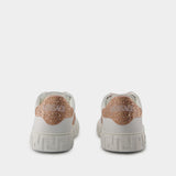 Sneakers La Greca - Versace - Coton - Blanc/Rose