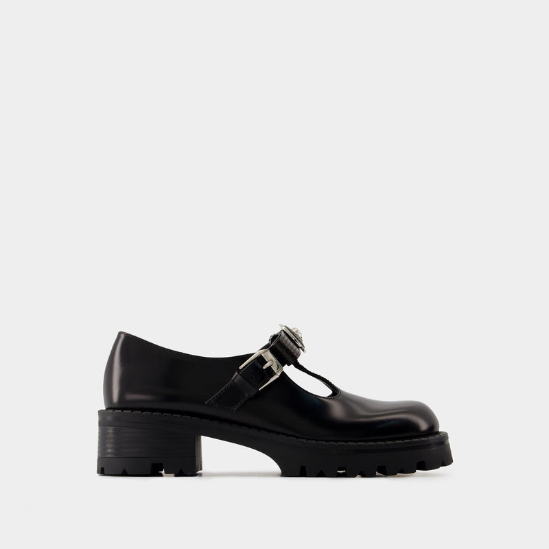 Derbies Gianni Ribbon - Versace - Cuir - Noir