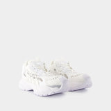 Sneakers Low Top - Versace - Cuir - Blanc