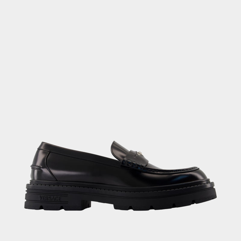 Mocassins - Versace - Cuir - Noir