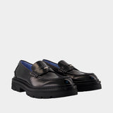 Mocassins - Versace - Cuir - Noir