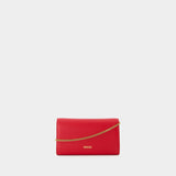 Wallet On Chain Medusa 95 - Versace - Cuir - Rouge