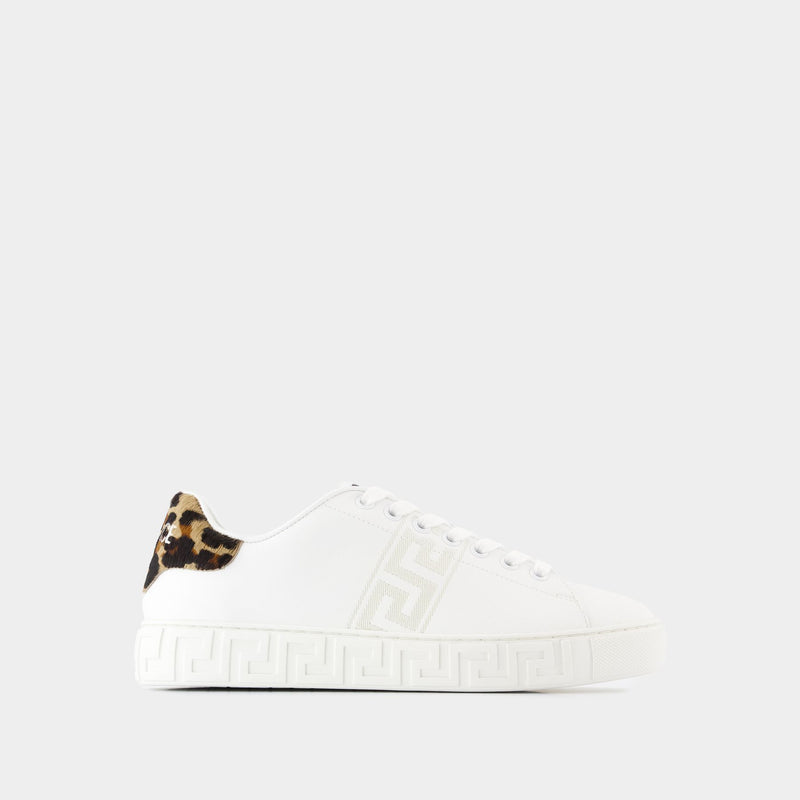 Sneakers La Greca - Versace - Tissu - Blanc