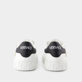 Sneakers La Greca - Versace - Tissu - Blanc