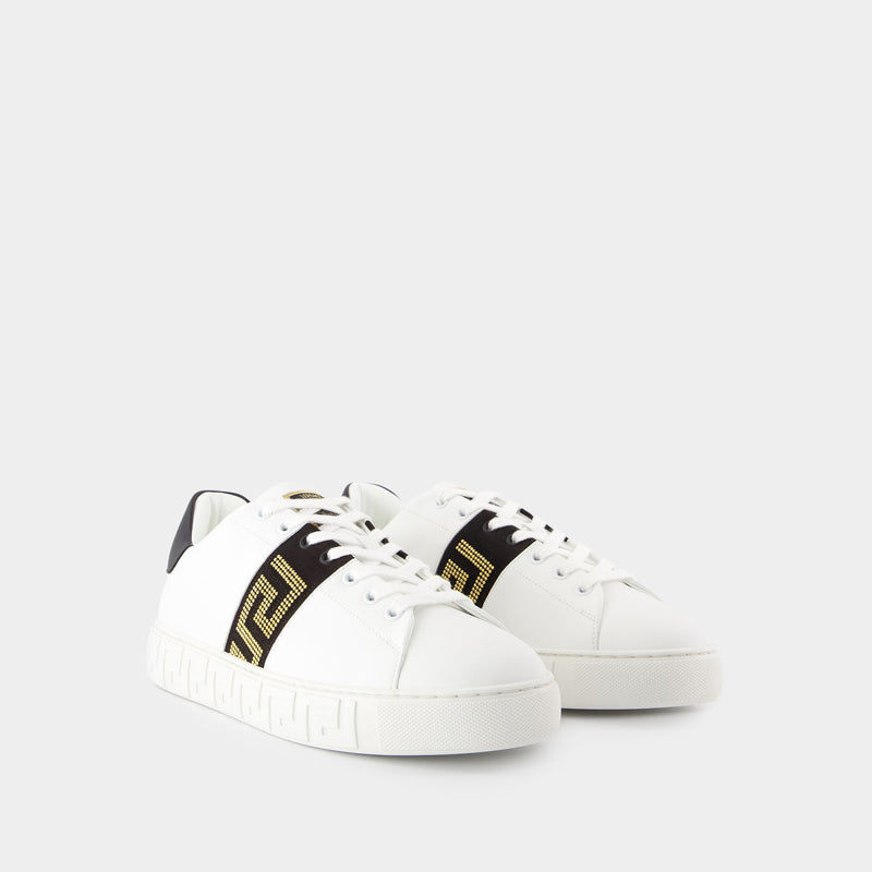 Sneakers La Greca - Versace - Tissu - Noir