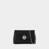 Pochette Gianni Ribbon - Versace - Cuir - Noir