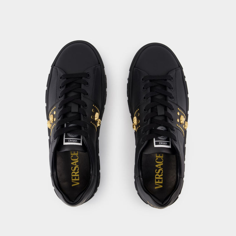 Sneakers - Versace - Cuir - Noir