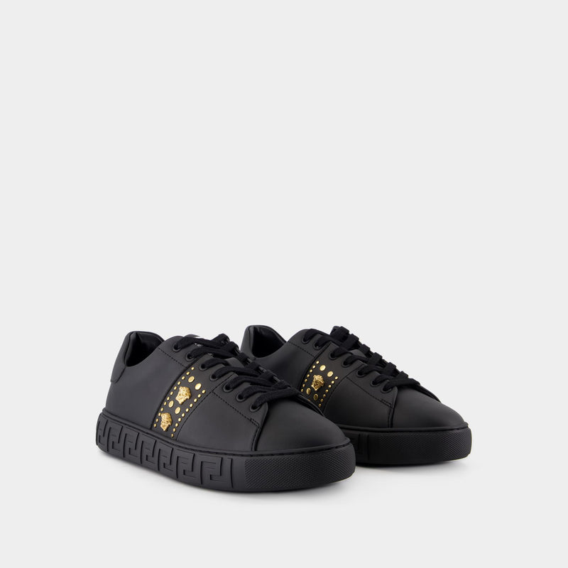 Sneakers - Versace - Cuir - Noir