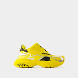 Sneakers Low Top - Versace - Cuir - Jaune