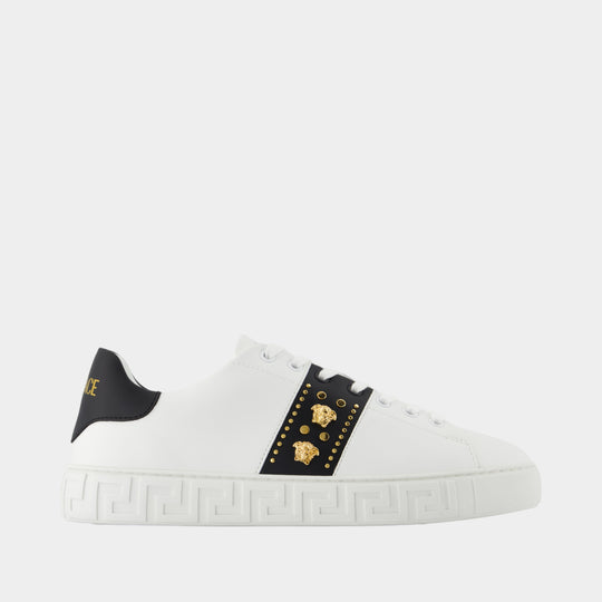 Sneakers Free Bio Meduse and Stud - Versace - Synthétique - Blanc
