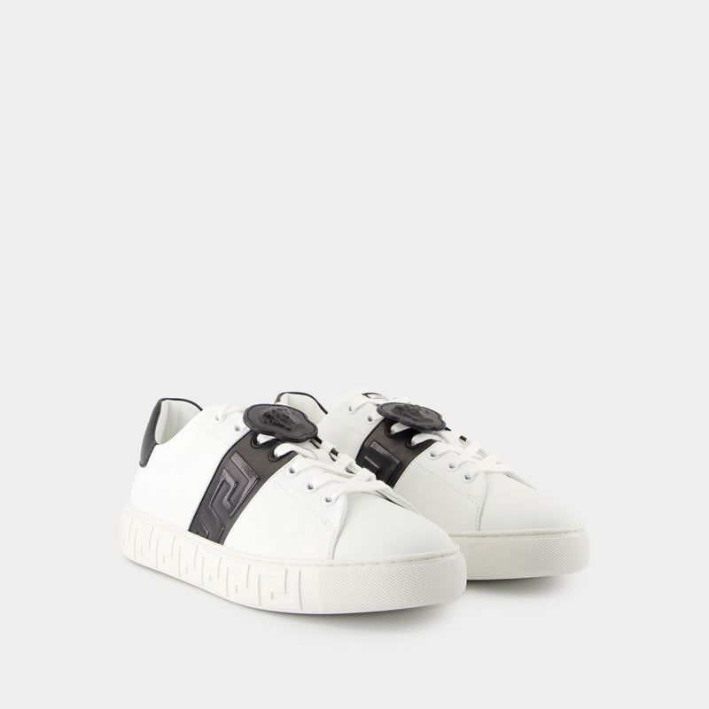 Sneakers - Versace - Cuir - Blanc