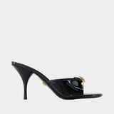 Sandales Mules T.85 - Versace - Cuir - Noir