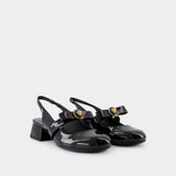 Sligback Gianni Ribbon - Versace - Cuir - Noir