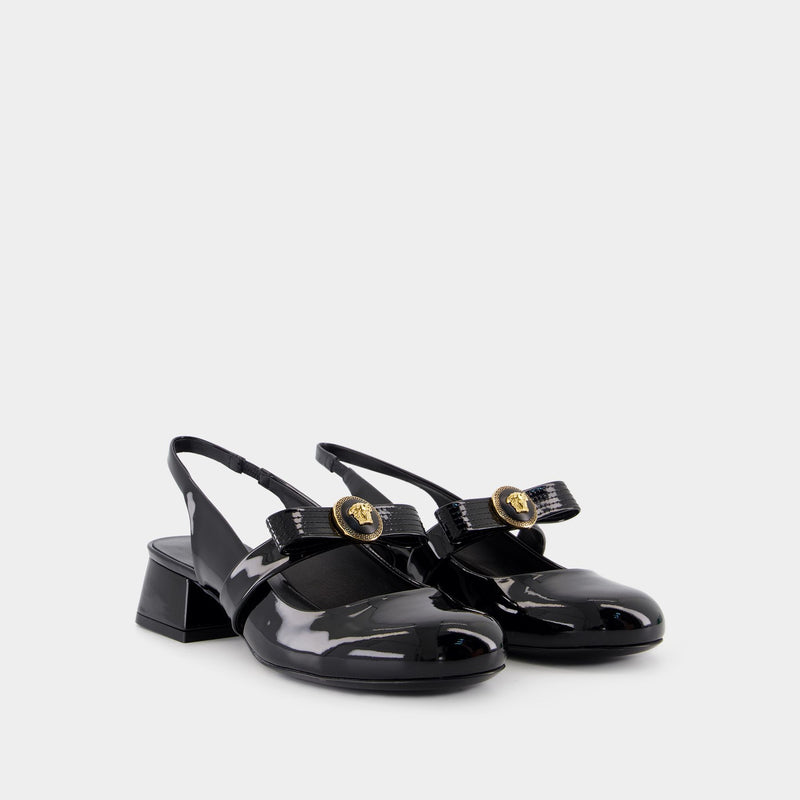 Sligback Gianni Ribbon - Versace - Cuir - Noir