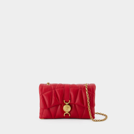 Sac À Bandoulière Mini Kleio - Versace - Cuir - Rouge