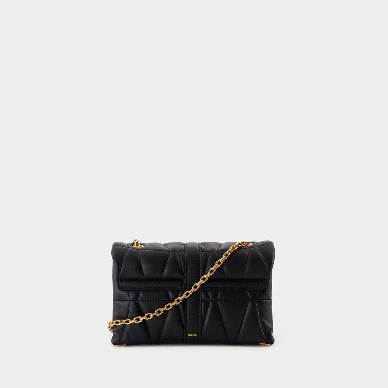 Sac À Bandoulière Mini Kleio - Versace - Cuir - Noir