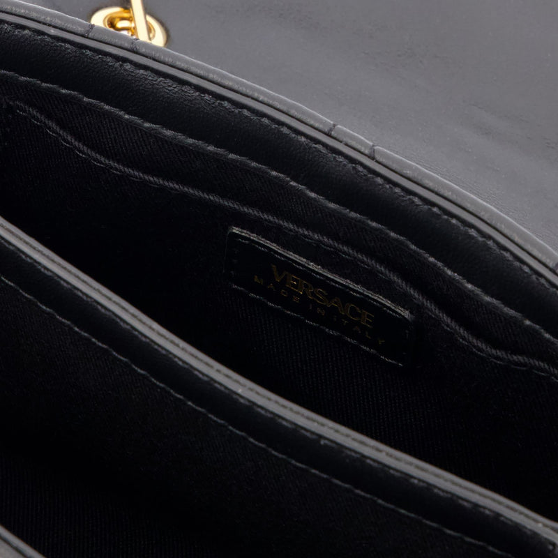 Sac À Bandoulière Mini Kleio - Versace - Cuir - Noir