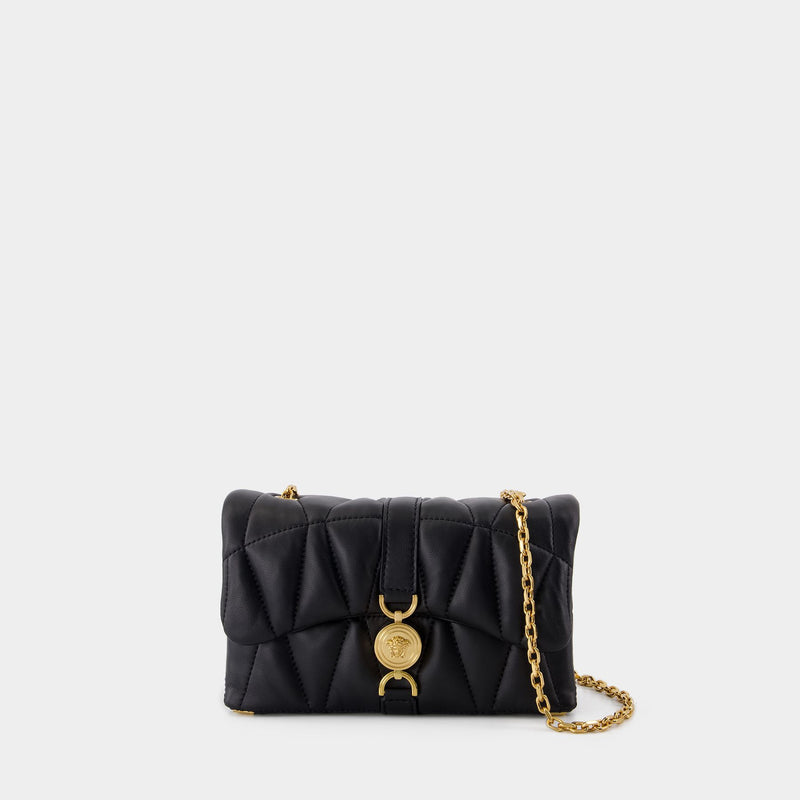 Sac À Bandoulière Mini Kleio - Versace - Cuir - Noir