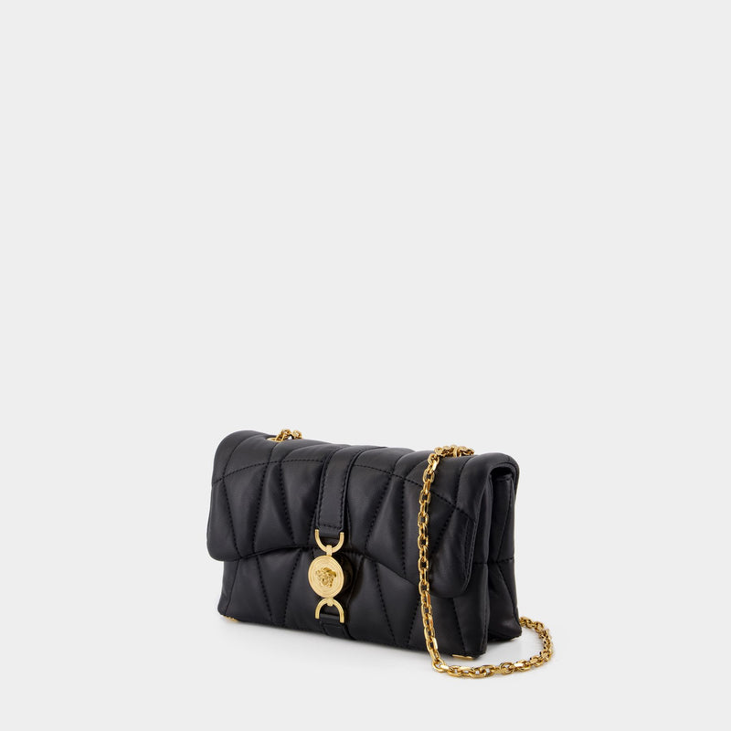 Sac À Bandoulière Mini Kleio - Versace - Cuir - Noir