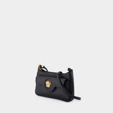 Sac À Bandoulière Mini Vitello - Versace - Cuir - Noir