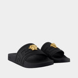 Slides Fabric - Versace - Synthétique - Noir