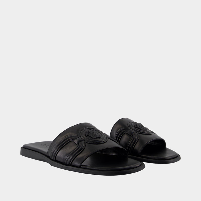 Sandales - Versace - Cuir - Noir