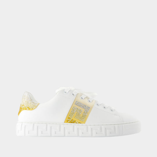 Sneakers Free Bio - Versace - Soie - Blanc
