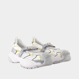 Mary Jane Sneakers - Versace - Synthétique - Blanc