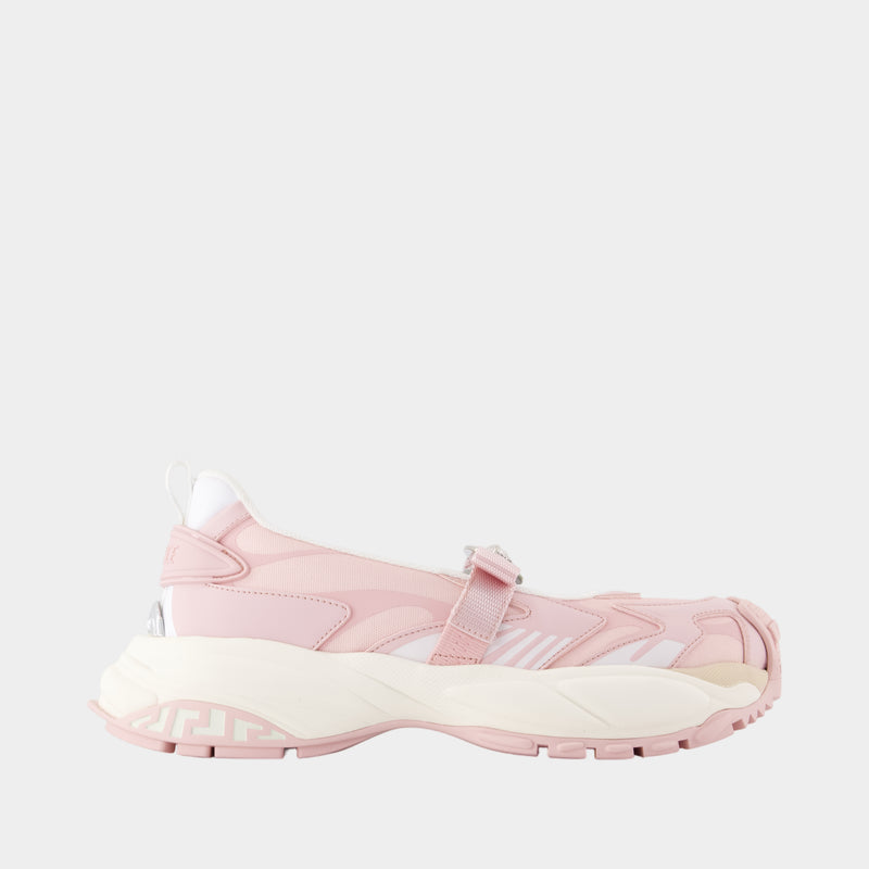 Mary Jane Sneakers - Versace - Synthétique - Rose