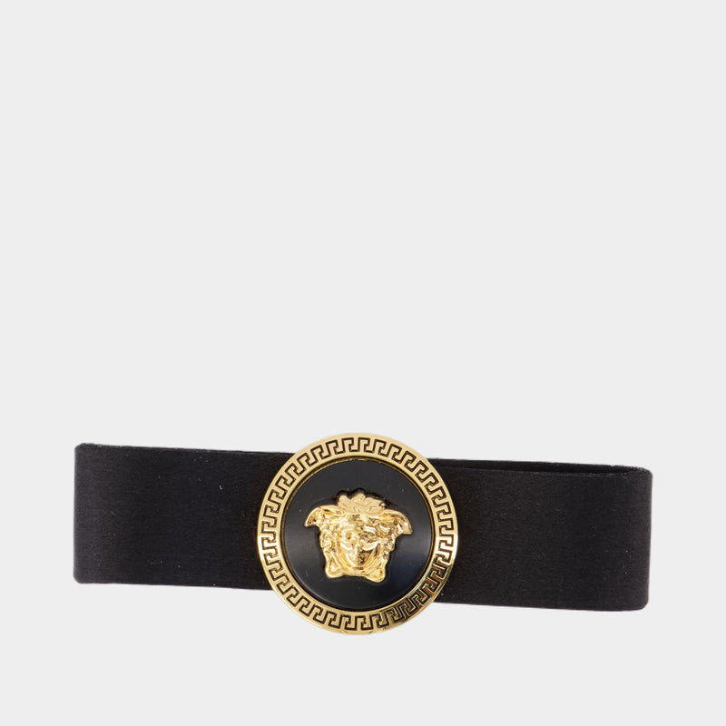 Barrettes Medusa - Versace - Soie - Noir/Doré