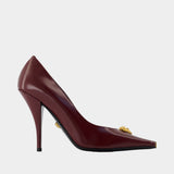 Escarpins Pump T.105 Calf Leather - Versace - Cuir - Bordeaux