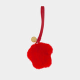 Porte Clé Charm - Versace - Cuir - Rouge