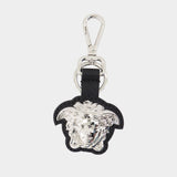 Porte Clé Charm - Versace - Cuir - Noir