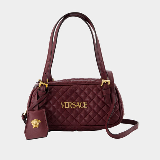 Sac Porté Épaule Mini - Versace - Cuir - Bordeaux