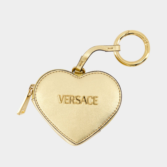 Porte Clé Coin - Versace - Cuir - Doré