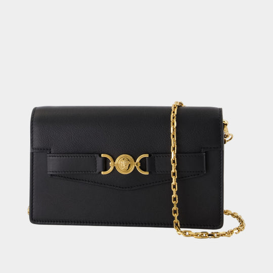 Wallet On Chain - Versace - Cuir - Noir