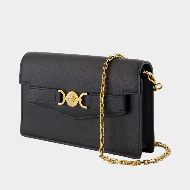 Wallet On Chain - Versace - Cuir - Noir