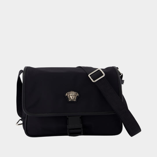 Sac À Bandoulière Messenger - Versace - Nylon - Noir