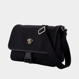 Sac À Bandoulière Messenger - Versace - Nylon - Noir