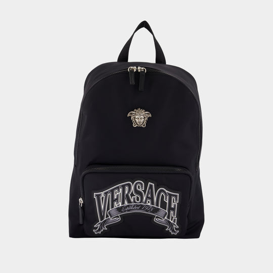 Sac À Dos - Versace - Nylon - Noir