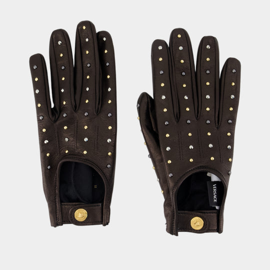 Gants - Versace - Cuir - Noir