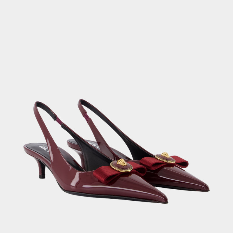 Escarpins T.45 - Versace - Cuir - Bordeaux