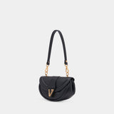 Sac Porté Épaule Virtus Small - Versace - Cuir - Noir