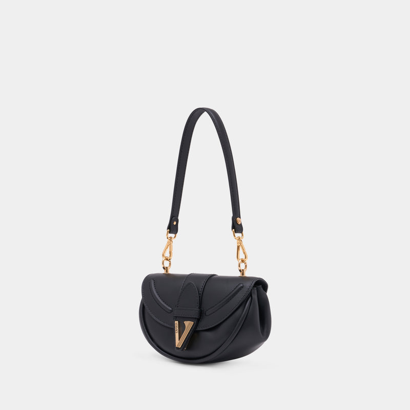 Sac Porté Épaule Virtus Small - Versace - Cuir - Noir