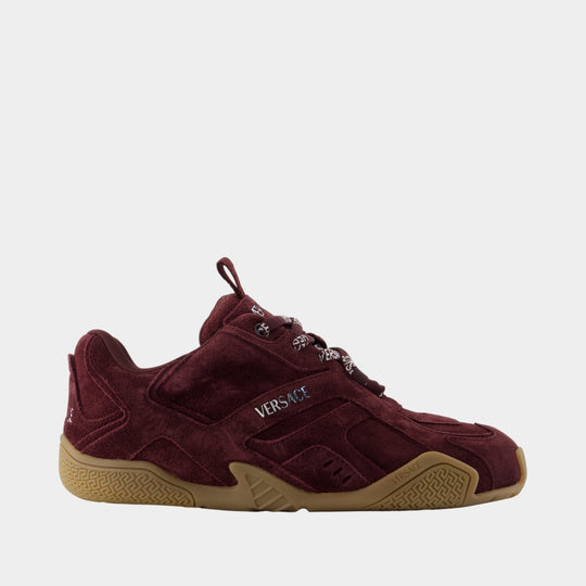 Sneakers - Versace - Cuir - Bordeaux